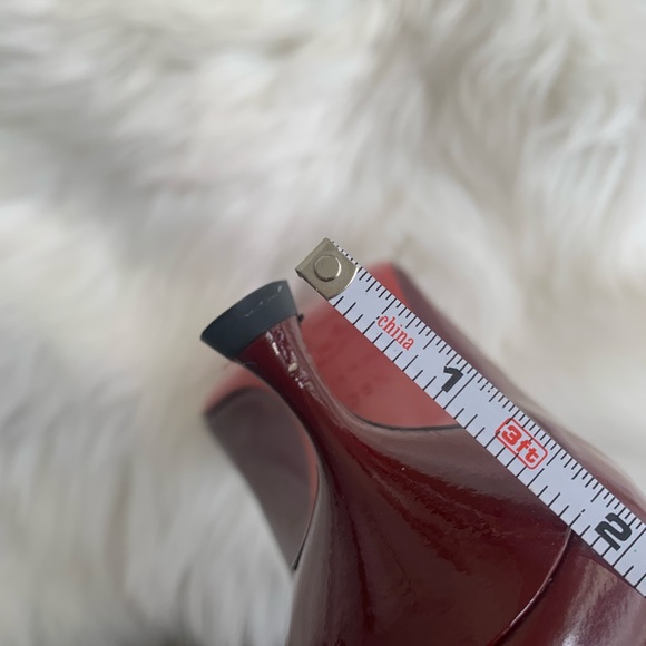 Christian Louboutin square toe burgundy kitten heels - Picture 12 of 12